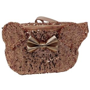 Loungefly RoseGold sequin Minnie fanny pack NEW